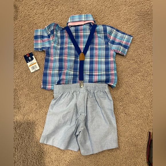 Kids 3T IZOD 4-piece set (top, bow tie, short, suspender) - Picture 2 of 8